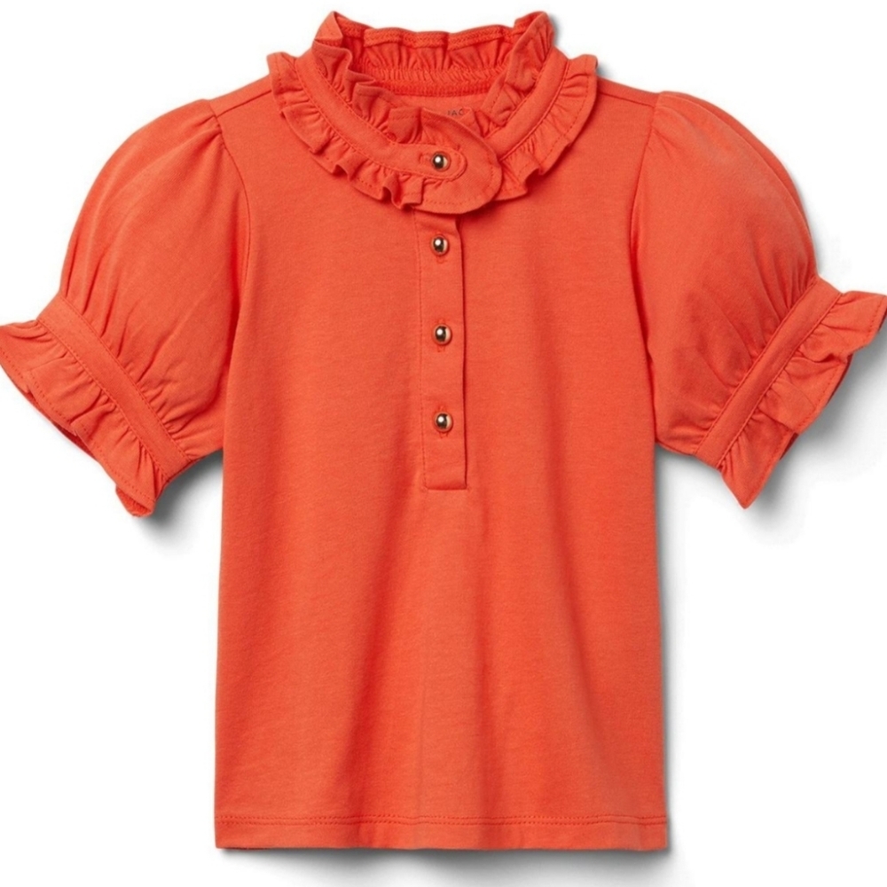 Janie and Jack Ruffle Puff Sleeve Top size 3